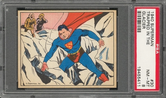 1940 R145 Gum, Inc. "Superman" #30 "Trapped in the Glacier" – PSA NM-MT 8